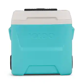 Walmart Igloo 16 QT Laguna Hard Sided Ice Chest Cooler with Wheels, Aqua Blue offer