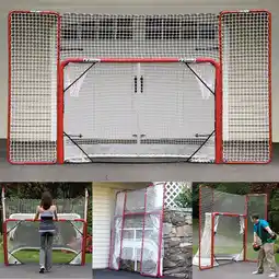 Walmart Monster by EZgoal Hockey Folding Goal with Backstop and 4 Targets Net offer