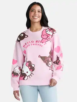 Walmart Hello Kitty Women’s Valentine’s Day Graphic Pullover Sweatshirt, Sizes XXS-XXL offer