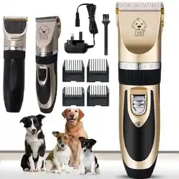 Walmart Professional Mute Cordless Electric Pet Cat Dog Hair Cutting Clipper Trimmer Shaver Grooming Kit Set offer