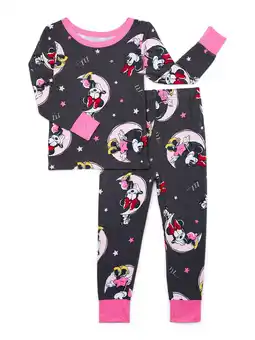 Walmart Character Toddler Viscose Unisex 2-Piece Pajama Set, Sizes 12M-5T offer