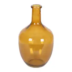 Walmart 12 High Amber Translucent Glass Indoor Tabletop Vase by Home Decor Collection offer