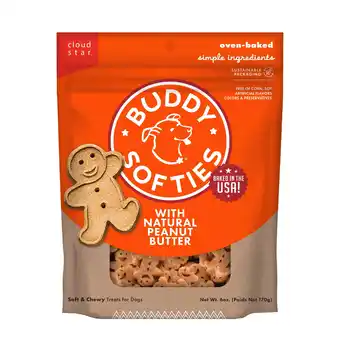 Walmart Buddy Biscuits Whole Grain Soft & Chewy Dog Treats with Peanut Butter 6 oz offer