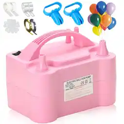 Walmart YOUPINS Electric Balloon Pump, Portable Dual Nozzle Inflator for Party Decorations offer