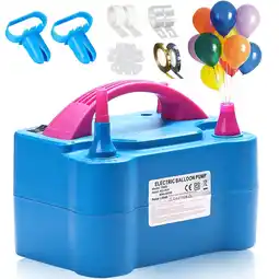 Walmart YOUPINS Electric Balloon Pump, Portable Dual Nozzle Inflator for Party Decorations offer