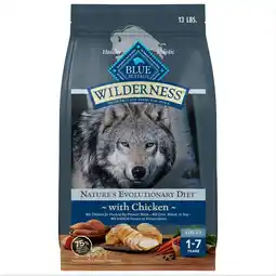 Walmart Blue Buffalo Wilderness Natural High-Protein Adult Dog Dry Food, Chicken Recipe, 13-lb offer