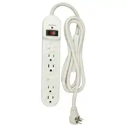 Walmart Hyper Tough 6 Outlet 6ft Surge 900-Joule Protection with Glossy White offer