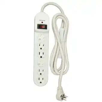 Walmart Hyper Tough 6 Outlet 6ft Surge 900-Joule Protection with Glossy White offer