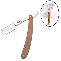 Walmart Straight razor with real wood handle with blade holder offer