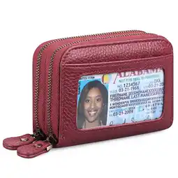 Walmart Sendefn Small Genuine Leather Wallet for Women, RFID Blocking Credit Card Holder Wallet offer