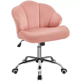 Walmart Alden Design Modern Adjustable Desk Chair with Rolling Wheels for Home Office, Pink offer