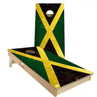 Walmart Skip's Garage Jamaica Flag Outdoor Cornhole Board Set Include Hole Lights All-Weather 2x4 offer