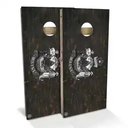 Walmart Skip's Garage Maine Flag Rustic Outdoor Cornhole Board Set Include Hole Lights All-Weather 2x4 offer