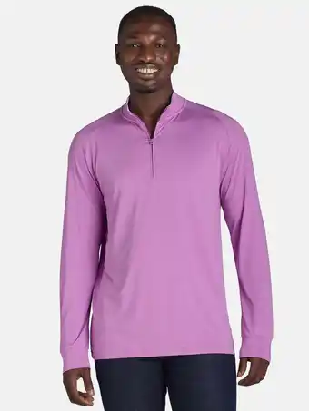 Walmart Birdie Bound Men's and Big Men’s Quarter Zip Active Top with Long Sleeves, Sizes S-3XL offer