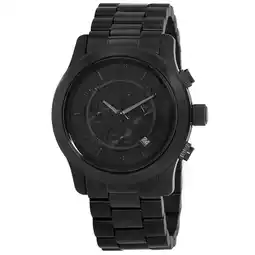 Walmart Michael Kors Oversized Runway Chronograph Quartz Black Dial Men's Watch MK9073 offer