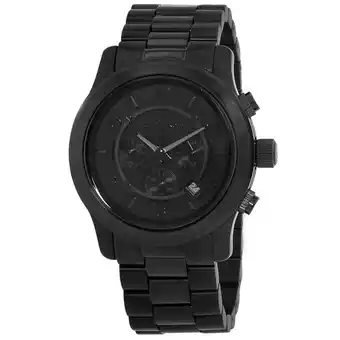 Walmart Michael Kors Oversized Runway Chronograph Quartz Black Dial Men's Watch MK9073 offer