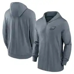 Walmart Men's Nike Heather Gray Philadelphia Eagles Sideline Team Pop Full-Zip Hoodie Jacket offer