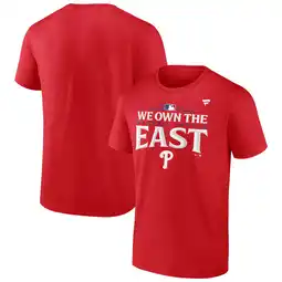 Walmart Men's Fanatics Red Philadelphia Phillies 2024 NL East Division Champions Locker Room T-Shirt offer