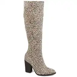 Walmart Journee Womens Kyllie Tru Comfort Foam Wide Calf Stacked Heel Knee High Boots offer