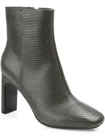 Walmart Journee Collection Womens Sarla Faux Leather Embossed Ankle Boots offer