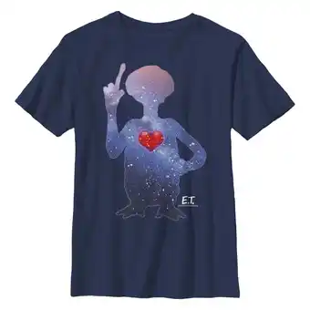 Walmart Boy's E.T. the Extra-Terrestrial Galactic Alien Heart Graphic T-Shirt offer