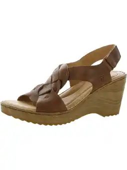 Walmart Born Womens Leather Adjustable Wedge Sandals offer