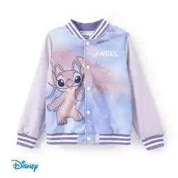 Walmart Disney Stitch Boys Girls Bomber Jackets Tie Dye Varsity Graphic Lightweight Sweatshirts Sizes 6-14 offer