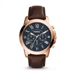 Walmart Fossil Men's Grant Chronograph, Rose Gold-Tone Stainless Steel Watch, FS5068 offer