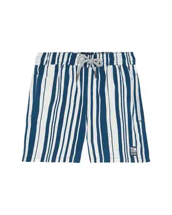 Walmart Tom & Teddy boys Stripes Swim Short, 1-2, Blue offer