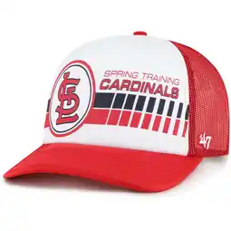 Walmart Men's '47 White/Red St. Louis Cardinals 2024 Spring Training Foam Trucker Adjustable Hat offer