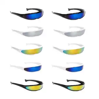 Walmart 10x Women's Futuristic Sunglasses Party Costume Visor Glasses Funny Dress Up offer