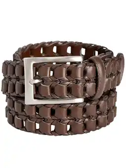 Walmart Perry Ellis Portfolio Mens Leather Buckle Braided Belt offer