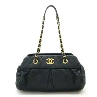 Walmart Pre-Owned CHANEL Chanel Matelasse Shoulder Bag Chain Sparkle Leather Black (Good) offer