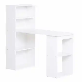 Walmart HomCom 47 Modern Office Compact Computer Crafting Hobby Desk Bookcase Hutch offer