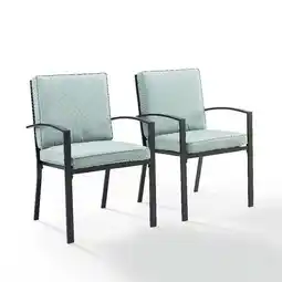 Walmart 2 Piece Kaplan Outdoor Dining Chair Set With 2 Chairs - Mist & Oil Rubbed Bronze offer