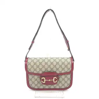 Walmart Pre-Owned Gucci 602204 GG Supreme bag shawl Shoulder Bag Beige Red offer