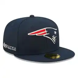 Walmart Men's New Era x Alpha Industries Navy New England Patriots Alpha 59FIFTY Fitted Hat offer