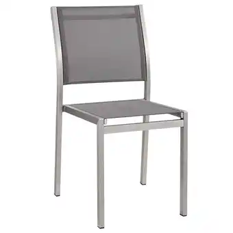 Walmart Afuera Living Modern Aluminum Patio Dining Side Chair in Silver offer