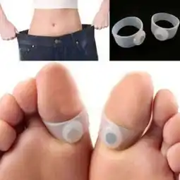 Walmart GARENAS 2 PCS Health Silicon Foot Massager Massge relax Toe Ring for W(White) offer