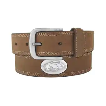 Walmart ZeppelinProducts Arkansas Concho Crazyhorse Leather Belt- 46 Waist offer