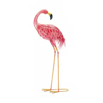 Walmart Zingz & Thingz Standing Flamingo Looking Back Outdoor Statue - 33 - Pink and Beige offer