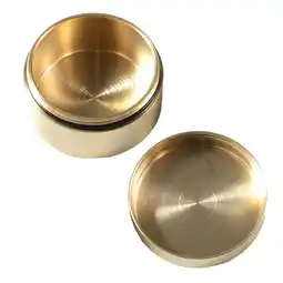 Walmart Brass Case Metal Dustproof Coins Round Box for Camping Working offer