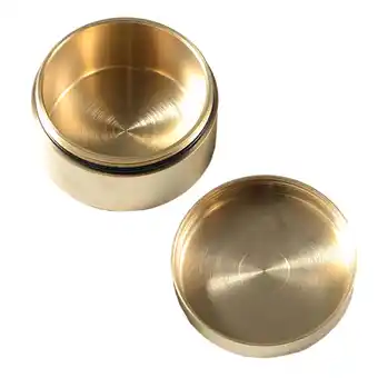 Walmart Brass Case Metal Dustproof Coins Round Box for Camping Working offer