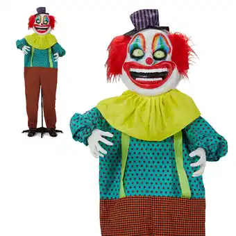 Walmart Zimtown 6FT Halloween Animatronic Clown Standing Halloween Prop with Pre-Recorded Lines offer