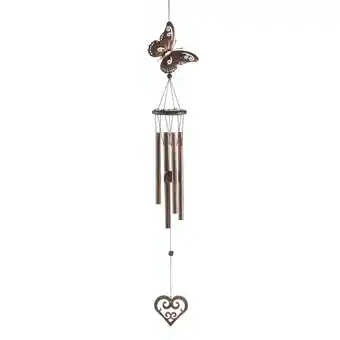 Walmart Zingz & Thingz Butterfly and Heart Outdoor Wind Chime - 31.5 - Brown offer