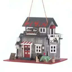 Walmart Zingz & Thingz Route 66 Biker Bar Birdhouse 10.25x7.5x9 offer