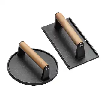 Walmart 2 Pieces Grill Press Heavy Duty Patty Meat Press Tool for Cured Meat BBQ Tortill offer