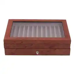 Walmart Large Capacity 2 Layer 23 Slots Storage Box & Lid Window Rosewood offer