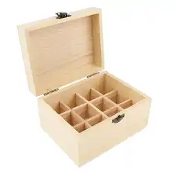 Walmart Adjustable Compartments 12 Slots Essential Oil Wood Storage Box Display Carry offer