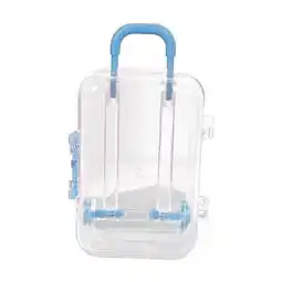 Walmart figatia 6xJewelry Organiser Suitcase Shape Portable Treasure Chest Box Keepsake Blue offer